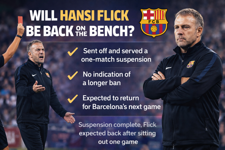Will Hansi Flick Miss Barcelona’s Next Match?