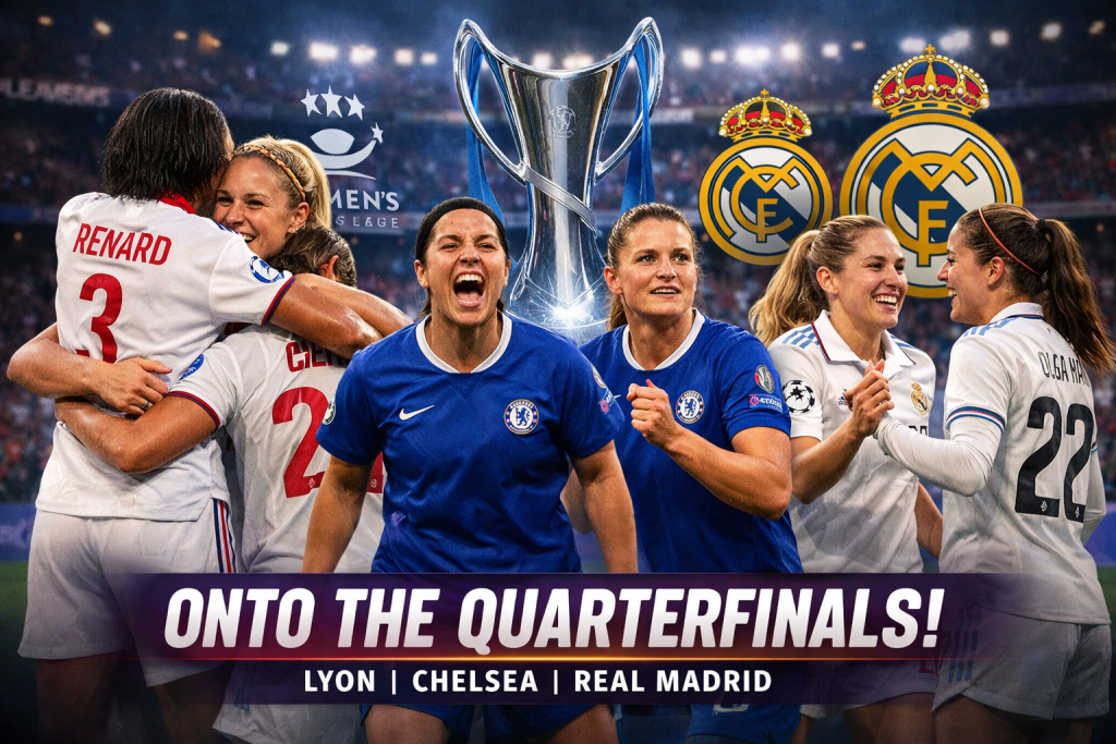 Real Madrid, Chelsea, Lyon Reach Women’s Champions League Quarterfinals